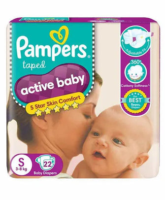 Pampers Active Baby Small Taped Diapers