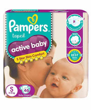 Pampers active baby hot sale medium size diapers