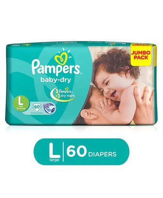 Pampers Baby Dry Diapers Large Taped Diapers