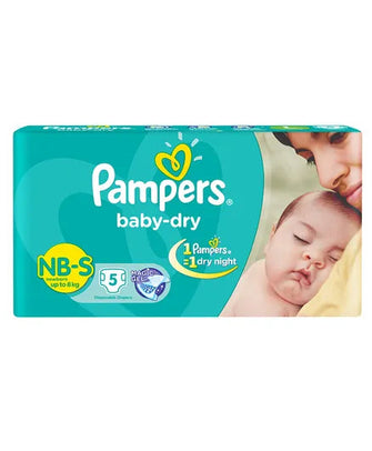 Pampers Baby Dry Diapers New Born Taped Diapers