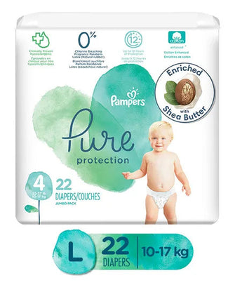 Pampers Pure Protection Baby Diapers Large Taped Diapers