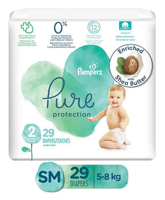 Pampers Pure Protection Baby Diapers Small Taped Diapers