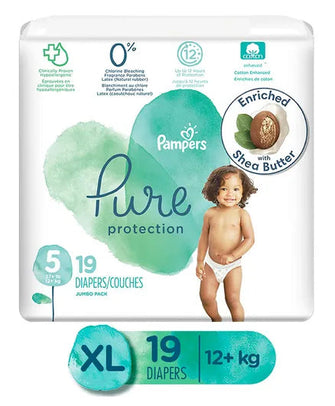 Pampers Pure Protection Baby Diapers XL Taped Diapers